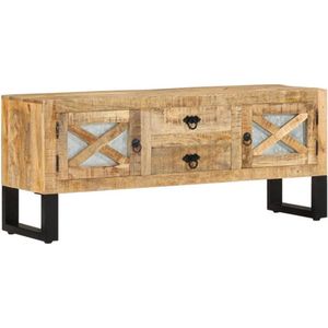 vidaXL - Tv-meubel - 110x30x45 - cm - ruw - mangohout