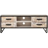 TV-Schrank 110x30x41 cm Massivholz Akazie vidaXL