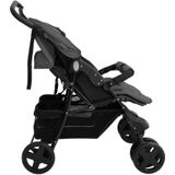 vidaXL-Tweelingkinderwagen-staal-donkergrijs