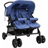vidaXL-Tweelingkinderwagen-staal-marineblauw