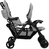 vidaXL-Tweelingkinderwagen-tandem-staal-lichtgrijs