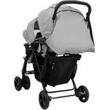 vidaXL-Tweelingkinderwagen-tandem-staal-lichtgrijs