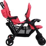 vidaXL-Tweelingkinderwagen-tandem-staal-rood