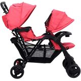 vidaXL-Tweelingkinderwagen-tandem-staal-rood
