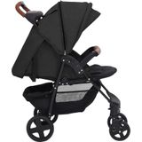vidaXL 2-in-1 Kinderwagen Anthrazit Stahl