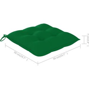 vidaXL Tuinstoelen 4 st met kussens massief acaciahout