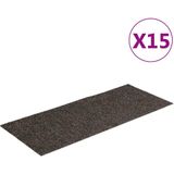 vidaXL Trapmatten Antraciet - Zelfklevend - 15 Stuks - Rechthoekig