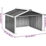 Rasenmäher Garage 92x97x63 cm Verzinkter Stahl Anthrazit Vidaxl