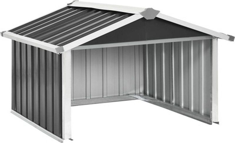 Rasenmäher Garage 92x97x63 cm Verzinkter Stahl Anthrazit Vidaxl
