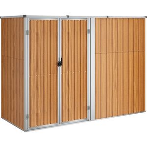 Tuinschuur - Bruin - Gegalvaniseerd Staal - Metalen Frame