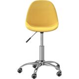 vidaXL-Eetkamerstoelen-2-st-draaibaar-stof-mosterdgeel