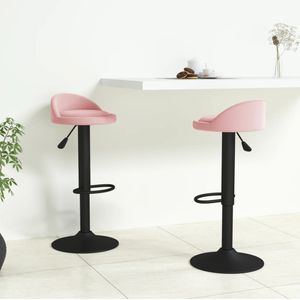 Barhocker 2 Stk. Rosa Samt Vidaxl