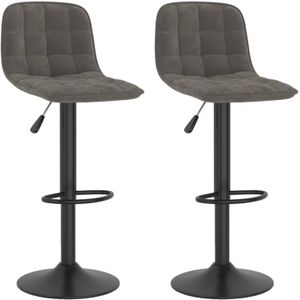 Barhocker 2 Stk. Dunkelgrau Samt Vidaxl