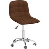 VidaXL Draaibare Eetkamerstoelen 2 st. Stof Bruin