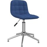 VidaXL Eetkamerstoelen 2 st. Draaibaar Stof Blauw