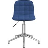 VidaXL Eetkamerstoelen 2 st. Draaibaar Stof Blauw