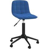 vidaXL Eetkamerstoelen draaibaar 2 st fluweel blauw