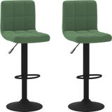 Barhocker 2 Stk. Dunkelgrün Samt Vidaxl