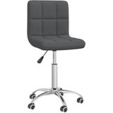 VidaXL Draaibare Eetkamerstoelen 2 st. Stof Donkergrijs