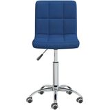 VidaXL Eetkamerstoelen 2 st. Draaibaar Stof Blauw