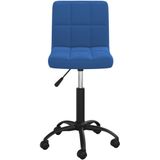 vidaXL Eetkamerstoelen draaibaar 2 st fluweel blauw