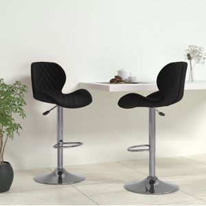 vidaXL Barhocker 2 Stk. Schwarz Samt