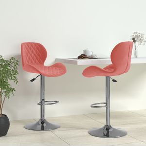 Barhocker 2 Stk. Rosa Samt Vidaxl