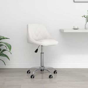 vidaXL - Kantoorstoel - draaibaar - kunstleer - wit