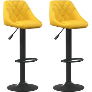 vidaXL Barhocker 2 Stk. Senfgelb Samt