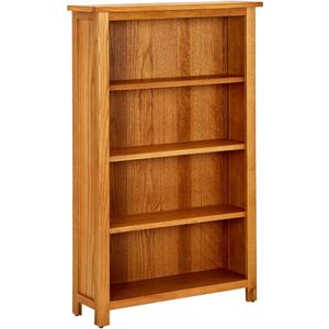 vidaXL-Boekenkast-met-4-schappen-70x22x110-cm-massief-eikenhout