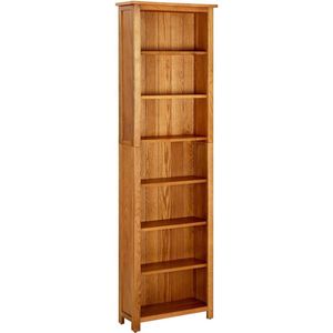 vidaXL-Boekenkast-met-7-schappen-60x22x200-cm-massief-eikenhout