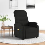 vidaXL Massagestoel elektrisch stof zwart