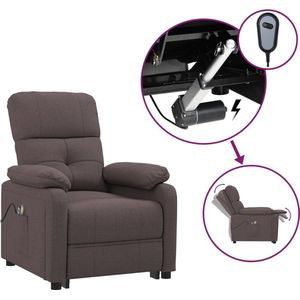 vidaXL - Massagestoel - Elektrisch - Verstelbaar - Stof - Donkerbruin