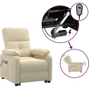 vidaXL - Massagestoel - Crèmekleurig - Elektrisch - 3 Posities - 6 Massagepunten