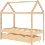 vidaXL Kinderbedframe met lade massief grenenhout 70x140 cm