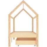 vidaXL - Kinderbedframe - met - lades - massief - grenenhout - 90x200 - cm