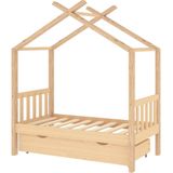 VidaXL Kinderbedframe met Lade - Massief Grenenhout - 70x140 cm