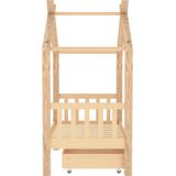 VidaXL Kinderbedframe met Lade - Massief Grenenhout - 70x140 cm