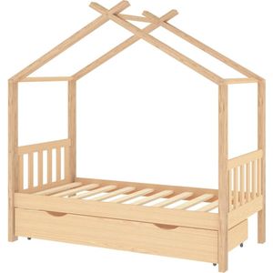 VidaXL Kinderbedframe met Lade - Massief Grenenhout - 80x160 cm