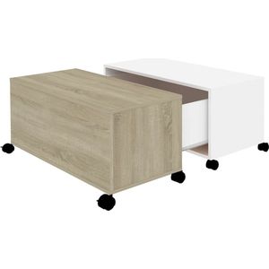 vidaXL-Salontafel-75x75x38-cm-spaanplaat-wit-en-sonoma-eikenkleurig