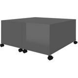 vidaXL Salontafel 75x75x38 cm spaanplaat hoogglans grijs