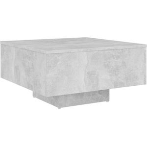 VidaXL Salontafel 60x60x31,5 cm Spaanplaat Betongrijs