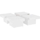 vidaXL Couchtisch Weiß 90x90x28 cm Holzwerkstoff
