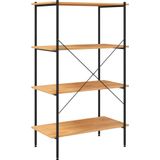 vidaXL-Opbergrek-4-laags-80x40x130-cm-zwart-en-eikenkleurig