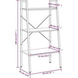 vidaXL-Opbergmeubel-met-3-lagen-56x35x108-cm-donkerbruin-en-zwart