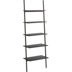 vidaXL-Ladderrek-met-5-schappen-64x34x185,5-cm-zwart