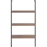 vidaXL-Ladderrek-met-3-schappen-64x35x120,5-cm-donkerbruin-en-zwart