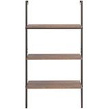 Vidaxl - Leiterregal mit 3 Böden Dunkelbraun und Schwarz 64x35x120,5cm
