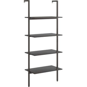 vidaXL-Ladderrek-met-4-schappen-64x35x152,5-cm-zwart