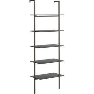 vidaXL-Ladderrek-met-5-schappen-64x35x185-cm-zwart